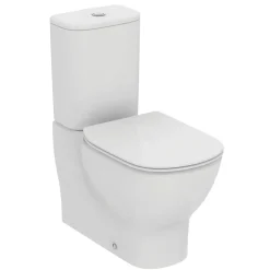 Ideal Standard Tesi Close Coupled Fully Back to Wall Toilet with Aquablade® Flush Technology & Soft Close Seat