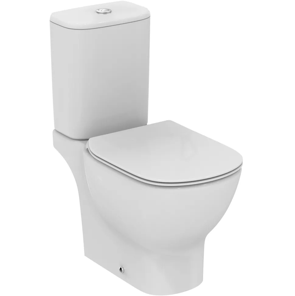 Ideal Standard Tesi Close Coupled Toilet with Aquablade® Flush Technology & Soft Close Seat