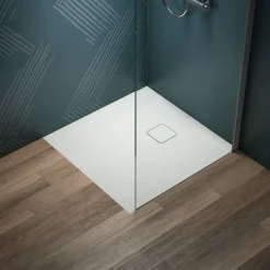 Ideal Standard Ultra Flat Evo Square Anti-Slip Acrylic Shower Tray with Offset Waste - 4 Sizes