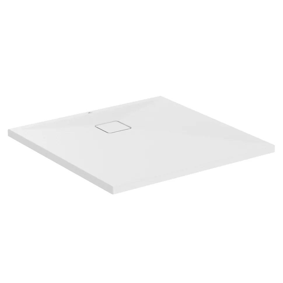 Ideal Standard Ultra Flat Evo Square Anti-Slip Acrylic Shower Tray with Offset Waste - 4 Sizes