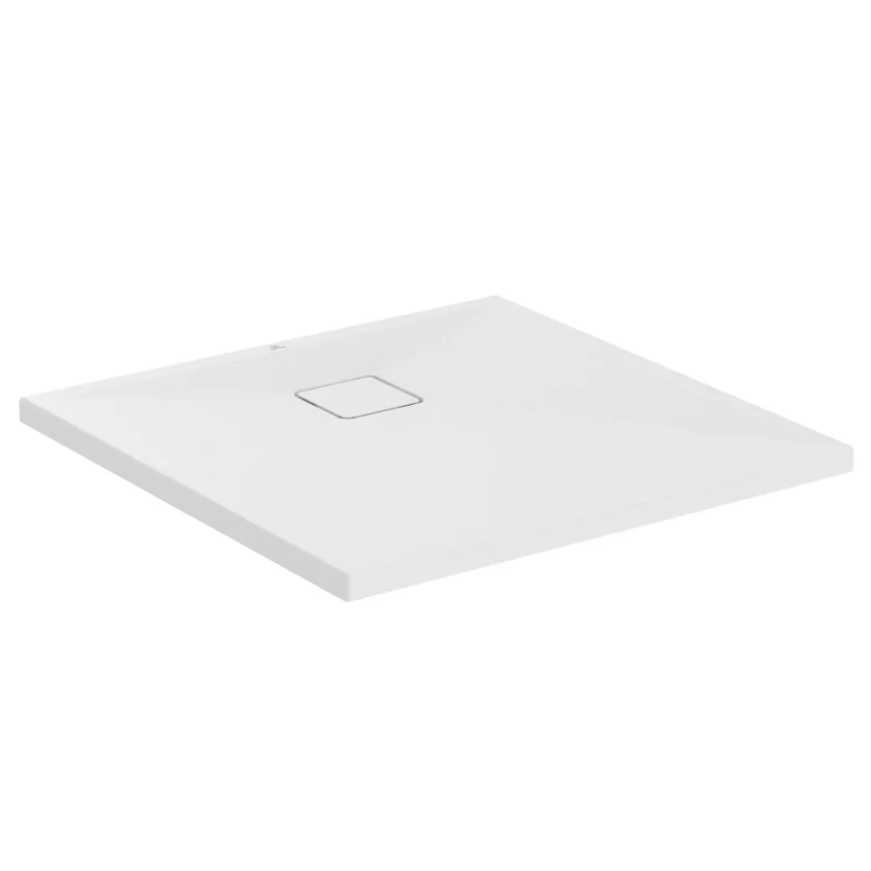 Ideal Standard Ultra Flat Evo Square Anti-Slip Acrylic Shower Tray with Offset Waste - 4 Sizes