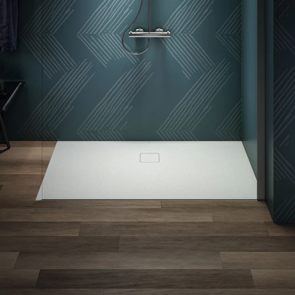 Ideal Standard Ultra Flat Evo Rectangular Anti-Slip Acrylic Shower Tray with Offset Waste - 4 Sizes