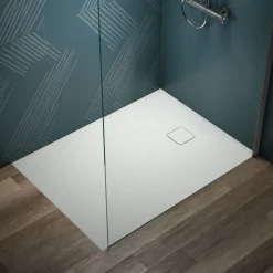 Ideal Standard Ultra Flat Evo Rectangular Anti-Slip Acrylic Shower Tray with End Waste - 5 Sizes