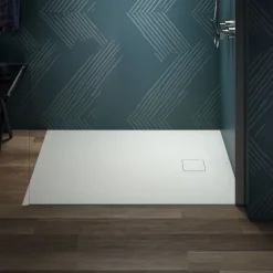 Ideal Standard Ultra Flat Evo Rectangular Anti-Slip Acrylic Shower Tray with End Waste - 5 Sizes