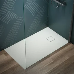 Ideal Standard Ultra Flat Evo Rectangular Anti-Slip Acrylic Shower Tray with End Waste - 5 Sizes