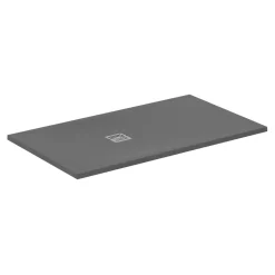 Ideal Standard Ultra Flat S+ Concrete Grey Rectangular Anti-Slip Stone Resin Shower Tray - 7 Sizes