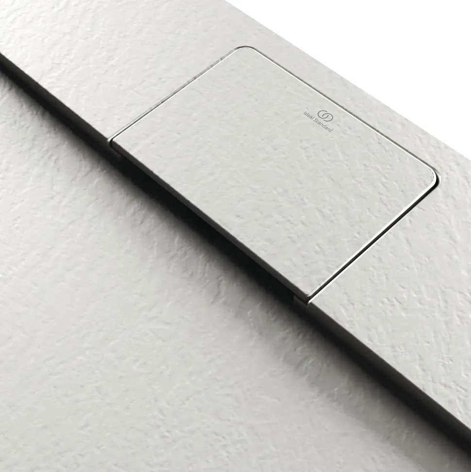 Ideal Standard Ultra Flat S i.life Pure White Square Anti-Slip Stone Resin Shower Tray - 2 Sizes