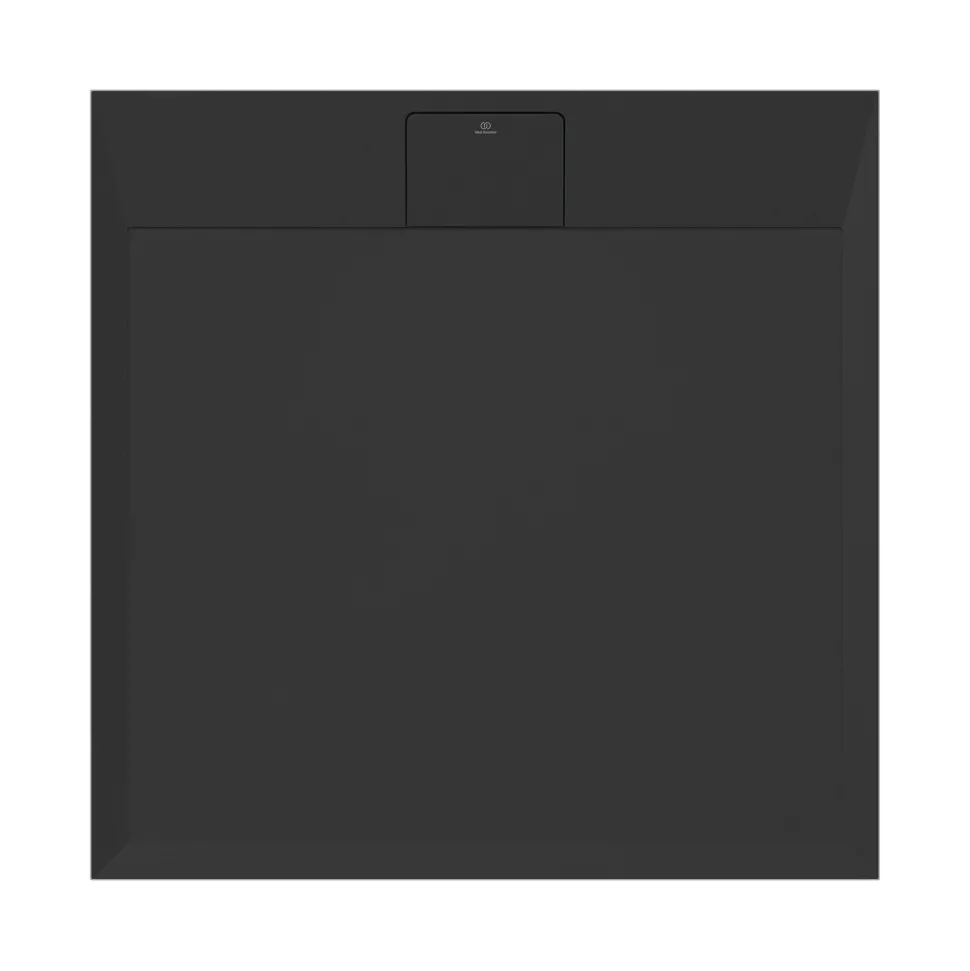 Ideal Standard Ultra Flat S i.life Jet Black Square Anti-Slip Stone Resin Shower Tray - 2 Sizes