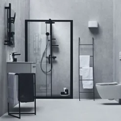 Ideal Standard Ultra Flat S i.life Jet Black Rectangular Anti-Slip Stone Resin Shower Tray - 5 Sizes