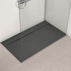 Ideal Standard Ultra Flat S i.life Jet Black Rectangular Anti-Slip Stone Resin Shower Tray - 5 Sizes