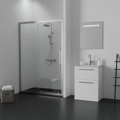 Ideal Standard Ultra Flat S i.life Jet Black Rectangular Anti-Slip Stone Resin Shower Tray - 5 Sizes