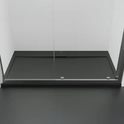 Ideal Standard Ultra Flat S i.life Jet Black Rectangular Anti-Slip Stone Resin Shower Tray - 5 Sizes