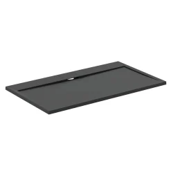 Ideal Standard Ultra Flat S i.life Jet Black Rectangular Anti-Slip Stone Resin Shower Tray - 5 Sizes