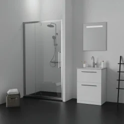 Ideal Standard Ultra Flat S i.life Jet Black Rectangular Anti-Slip Stone Resin Shower Tray - 5 Sizes
