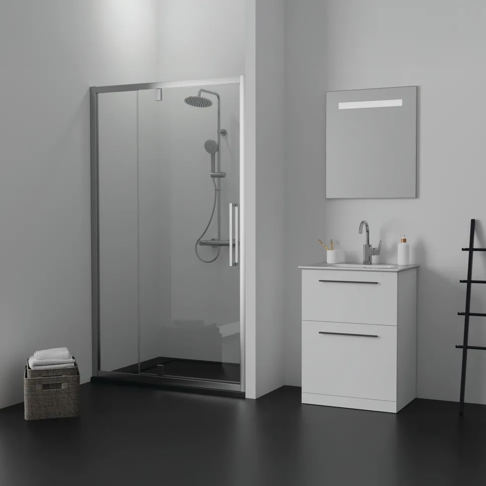 Ideal Standard Ultra Flat S i.life Jet Black Rectangular Anti-Slip Stone Resin Shower Tray - 5 Sizes
