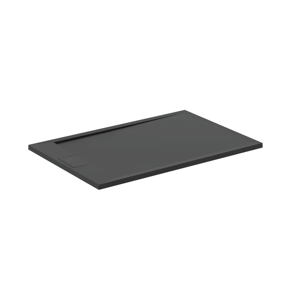 Ideal Standard Ultra Flat S i.life Jet Black Rectangular Anti-Slip Stone Resin Shower Tray - 5 Sizes