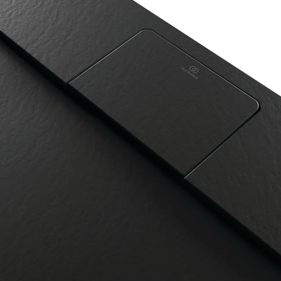 Ideal Standard Ultra Flat S i.life Jet Black Rectangular Anti-Slip Stone Resin Shower Tray - 5 Sizes