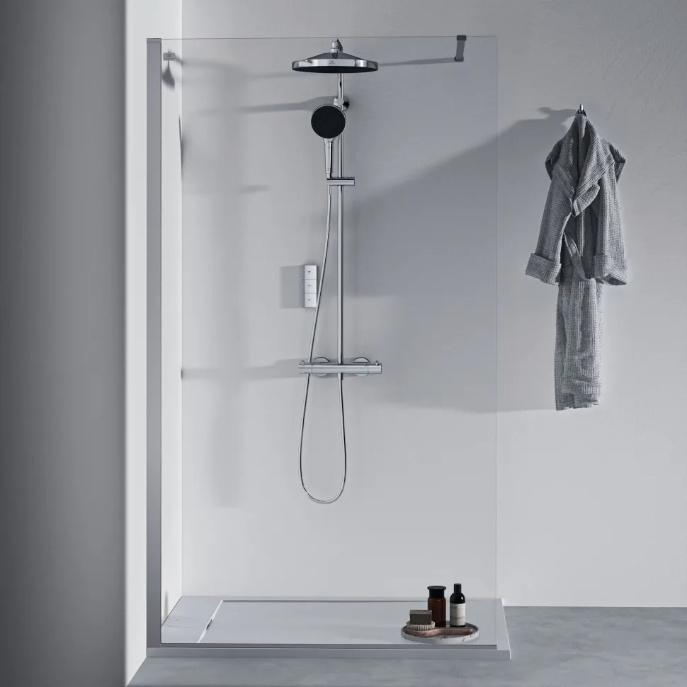 Ideal Standard Ultra Flat S i.life Pure White Rectangular Anti-Slip Stone Resin Shower Tray - 5 Sizes
