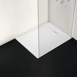 Ideal Standard Ultra Flat S i.life Pure White Rectangular Anti-Slip Stone Resin Shower Tray - 5 Sizes