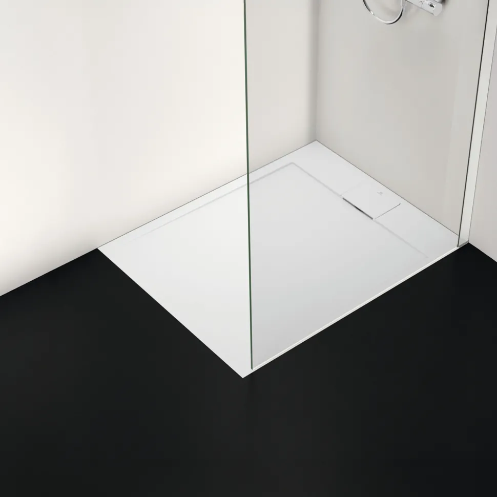 Ideal Standard Ultra Flat S i.life Pure White Rectangular Anti-Slip Stone Resin Shower Tray - 5 Sizes