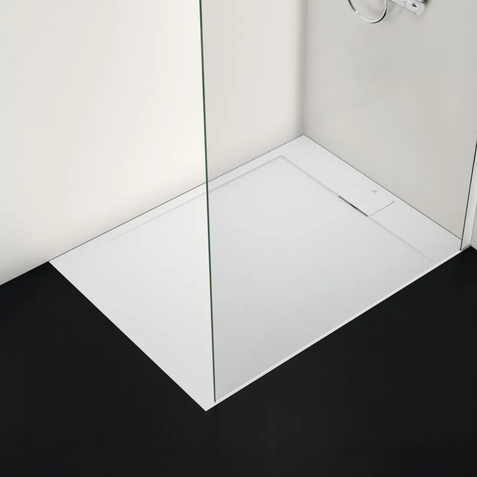 Ideal Standard Ultra Flat S i.life Pure White Rectangular Anti-Slip Stone Resin Shower Tray - 5 Sizes