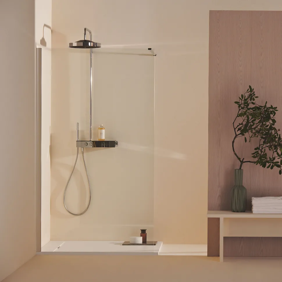 Ideal Standard Ultra Flat S i.life Pure White Rectangular Anti-Slip Stone Resin Shower Tray - 5 Sizes