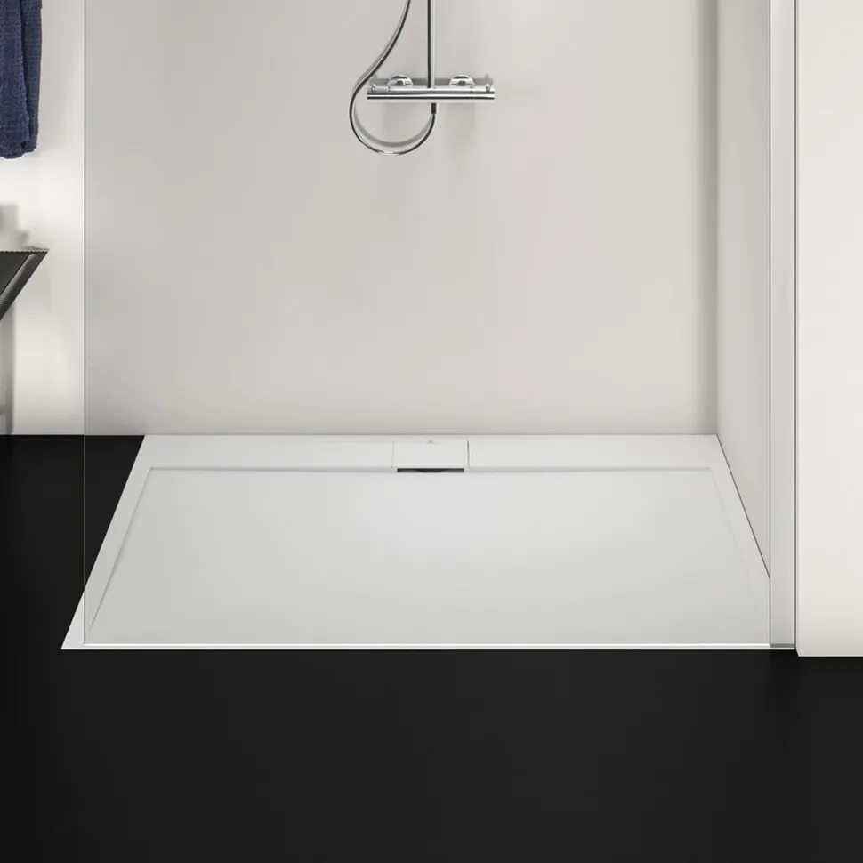 Ideal Standard Ultra Flat S i.life Pure White Rectangular Anti-Slip Stone Resin Shower Tray - 5 Sizes