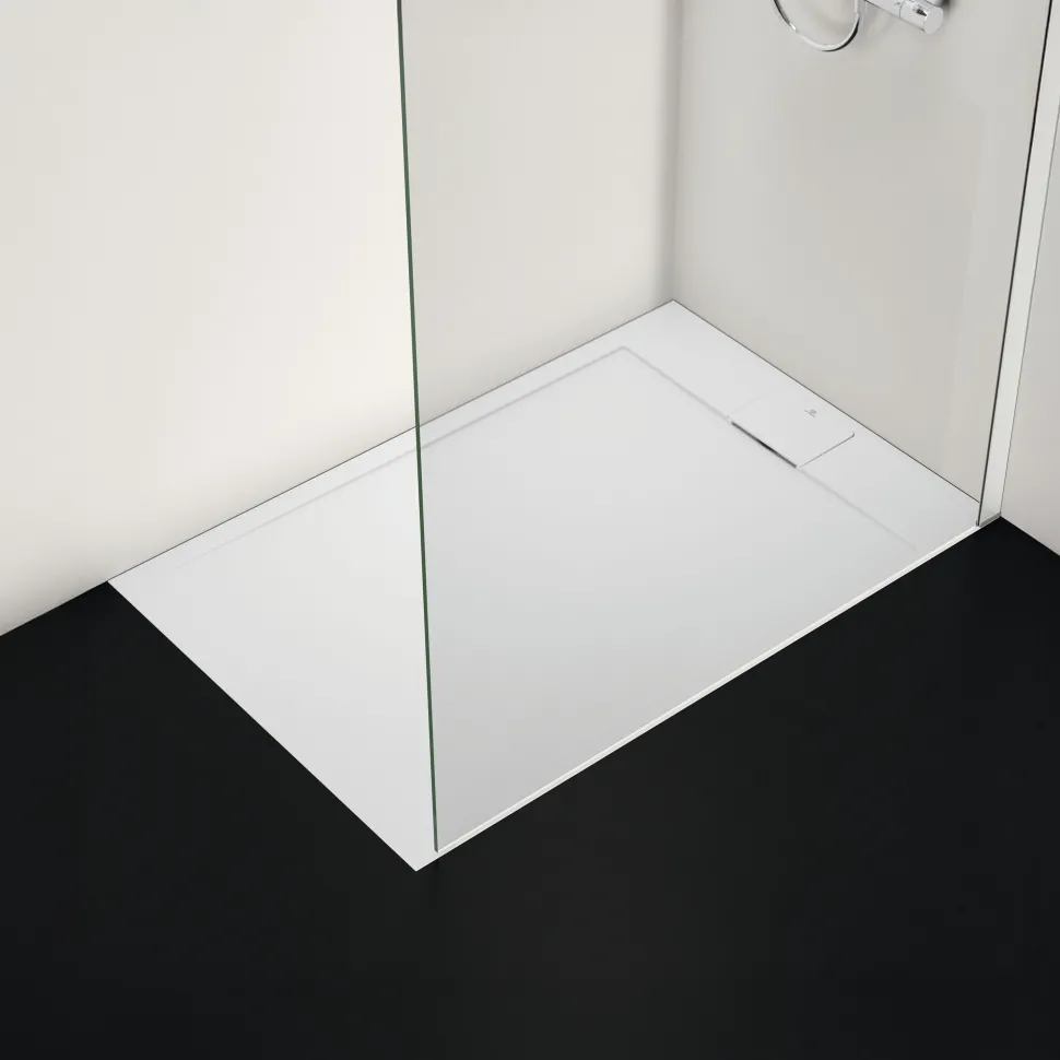 Ideal Standard Ultra Flat S i.life Pure White Rectangular Anti-Slip Stone Resin Shower Tray - 5 Sizes