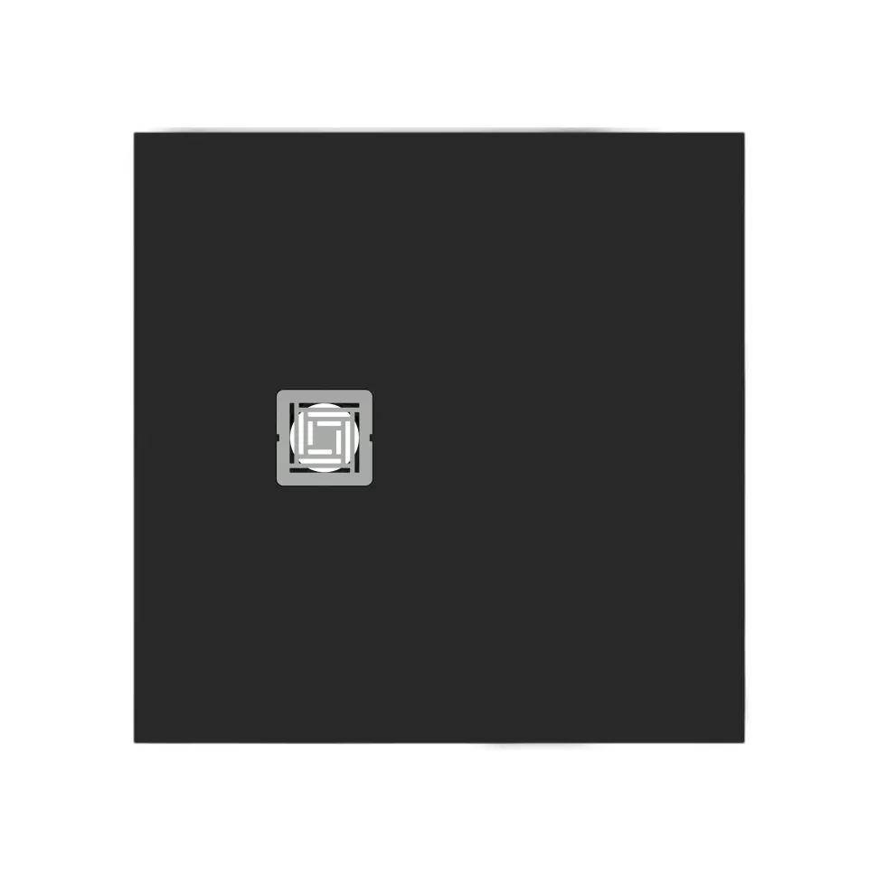 Ideal Standard Ultra Flat S+ Jet Black Square Anti-Slip Stone Resin Shower Tray - 2 Sizes