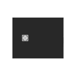 Ideal Standard Ultra Flat S+ Jet Black Rectangular Anti-Slip Stone Resin Shower Tray - 7 Sizes