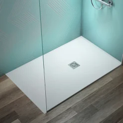 Ideal Standard Ultra Flat S+ Pure White Rectangular Anti-Slip Stone Resin Shower Tray - 7 Sizes