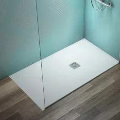 Ideal Standard Ultra Flat S+ Pure White Rectangular Anti-Slip Stone Resin Shower Tray - 7 Sizes