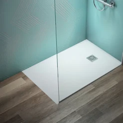 Ideal Standard Ultra Flat S+ Pure White Rectangular Anti-Slip Stone Resin Shower Tray - 7 Sizes