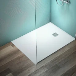 Ideal Standard Ultra Flat S+ Pure White Rectangular Anti-Slip Stone Resin Shower Tray - 7 Sizes