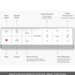 Imex Arco Wall Hung Smart Toilet with Soft Close Seat & Remote Control