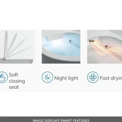 Imex Essence Back to Wall Smart Toilet with Soft Close Seat & Remote Control