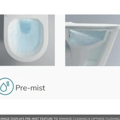 Imex Essence Wall Hung Toilet with Soft Close Seat & Remote Control