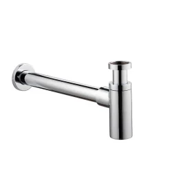 Imex Minimalist 1.25 Inch Chrome Bottle Trap And Pipe
