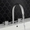 Inox Brushed Stainless Steel 3 Hole Deck Mounted Basin Mixer