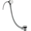 Inox Brushed Stainless Steel Overflow Bath Filler with Click Clack Waste