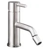 Inox Brushed Stainless Steel Single Lever Bidet Mixer With Pop-up Waste