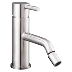 Inox Brushed Stainless Steel Single Lever Bidet Mixer With Pop-up Waste
