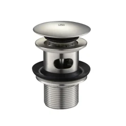 Inox Brushed Stainless Steel Slotted Basin Clicker Waste