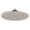 Inox Brushed Stainless Steel Slim Round Fixed Shower Head