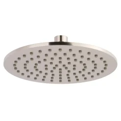 Inox Brushed Stainless Steel Slim Round Fixed Shower Head