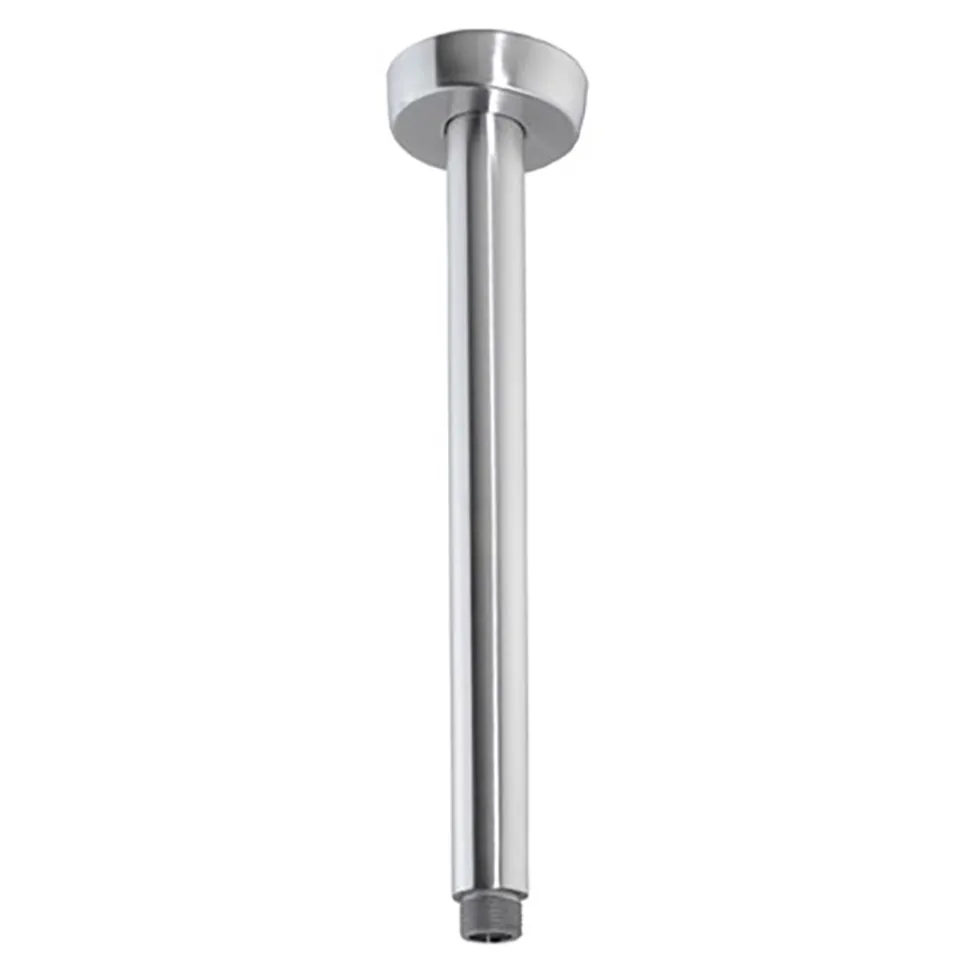 Inox Brushed Stainless Steel Round Ceiling Shower Arm - 200mm