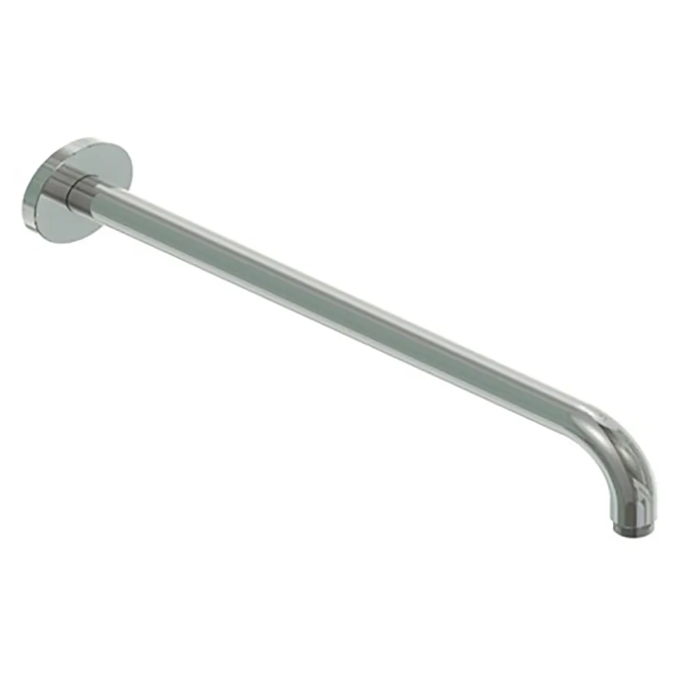 Inox Brushed Stainless Steel Round Wall Shower Arm - 400mm