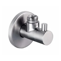 Inox Brushed Stainless Steel Angled Shut Off Valve