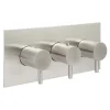 Inox Brushed Stainless Steel 2 Outlet Concealed Thermostatic Shower Valve - Horizontal