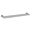 Inox Brushed Stainless Steel Wall Mounted Twin Towel Rail - 640mm